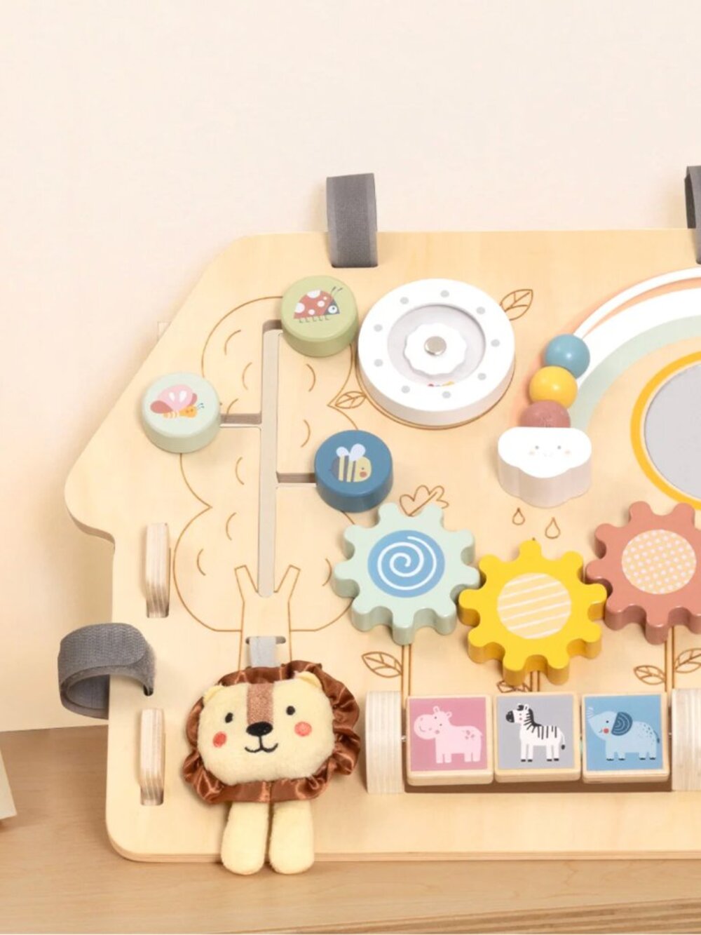 Montessori Wooden Busy Board Activity Board Sensory Learning Toy New - Picture 3 of 16